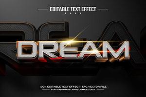Dream editable text effect template