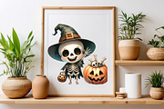 Halloween Funny Skeleton Sublimation, a Seasonal Illustration by Craft Nest (Thumbnail 4 of 5)