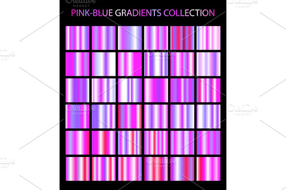 36 Pink And Blue Gradients preview 3