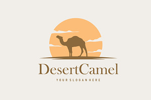 desert animal design logo camel, a Branding & Logo Template by Maylianaw28