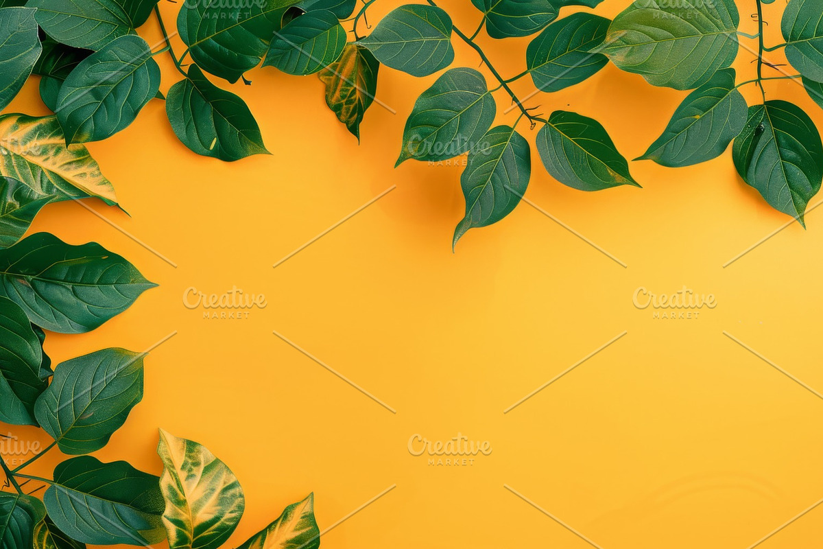 99 Frames of green leaves, a Nature Photo by Handmadefont (Photo 20 of 100)