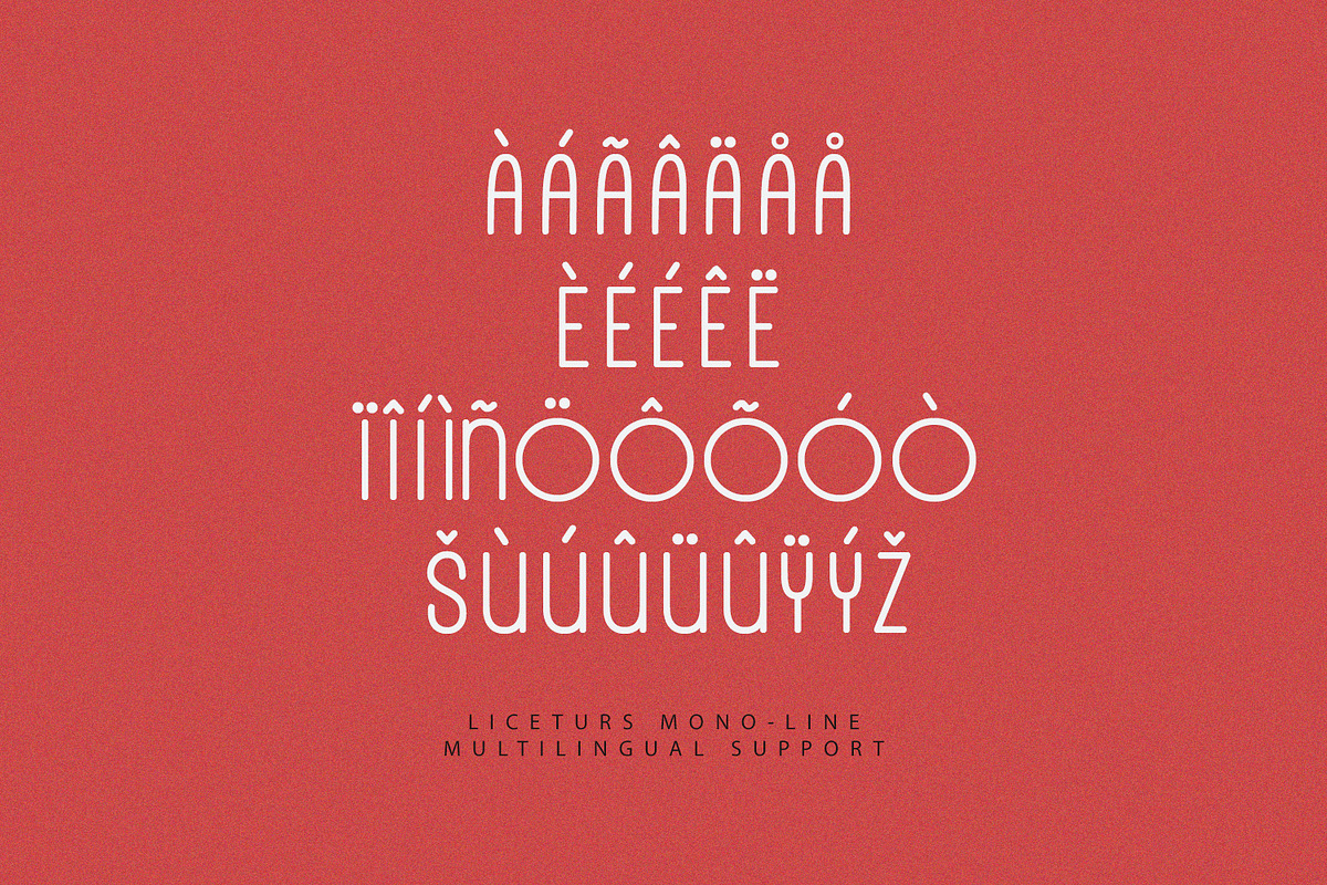Liceturs Typeface Monoline Font, a Sans Serif Font by Maulana Creative (Photo 3 of 7)