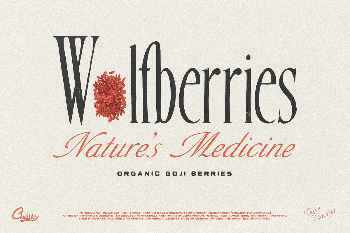 Merchande - Vintage Font Trio, a Font by Tom Chalky (Photo 2 of 11)