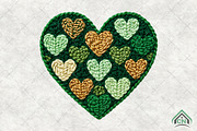 St Patrick Crochet Heart PNG, an Illustration by Craft Nest (Thumbnail 1 of 4)