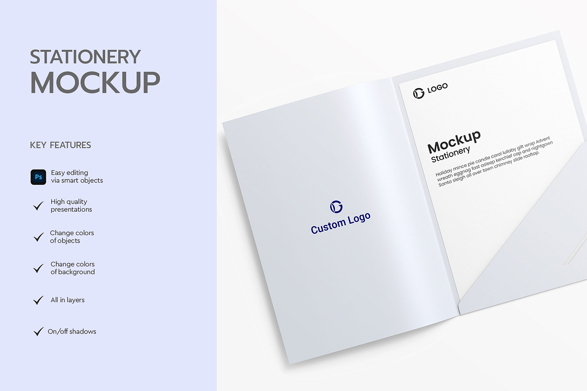 Corporate Stationery Folder Mockup, an Advertising Mockup by graphypix (Photo 2 of 4)