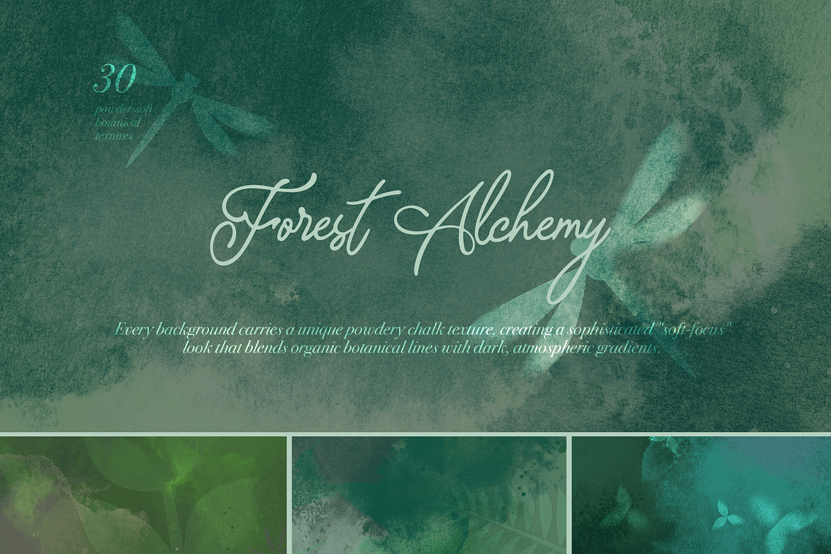 Mystical Botanical Backgrounds, a Background Graphic by Elena Pimonova (Photo 1 of 10)
