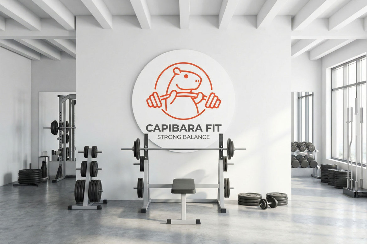 Capibara Fit Monoline Gym Logo, a Graphic by Mightyfire (Photo 3 of 3)