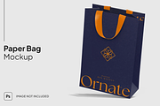 Paper Bag Branding Mockup, a Packaging Mockup by graphicsauce (Thumbnail 1 of 4)