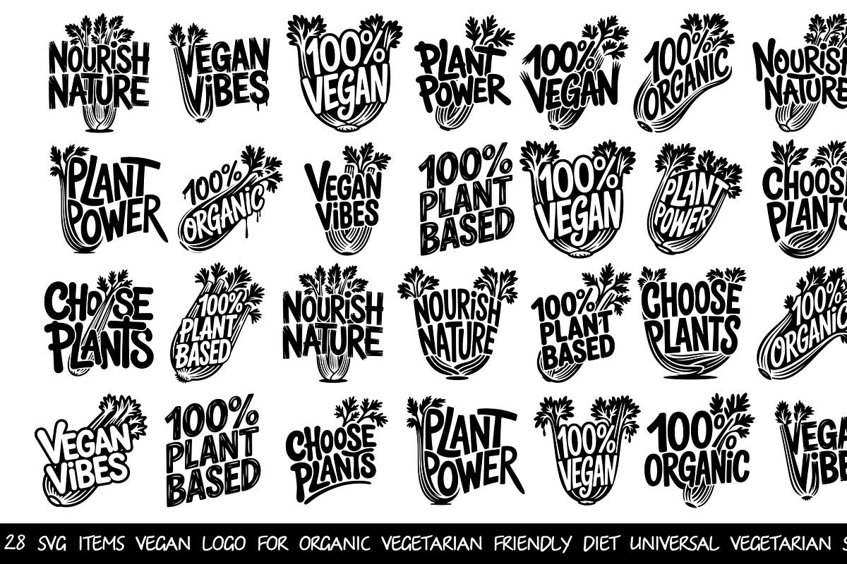 28 svg Vegan log, an Object Graphic by SketchArtStudio (Photo 2 of 3)