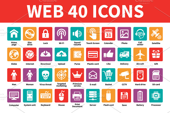 Web 40 Vector Icons