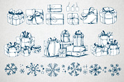 Christmas Snowmen ClipArt Collection, an Object Graphic by Jeanna Draw (Thumbnail 6 of 14)