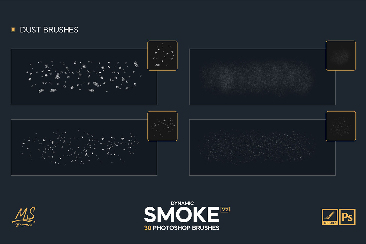 Smoke Photoshop Brushes v2, a Brush Add-On by Mohamed Saber (Photo 6 of 7)