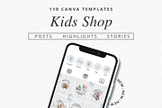 Kids Shop Instagram Templates, a Social Media Template by Talipic Designs (Thumbnail 1 of 8)