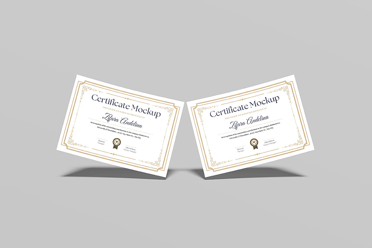Certificate Mockup, an Advertising Mockup by ZifaraDesign (Photo 9 of 11)