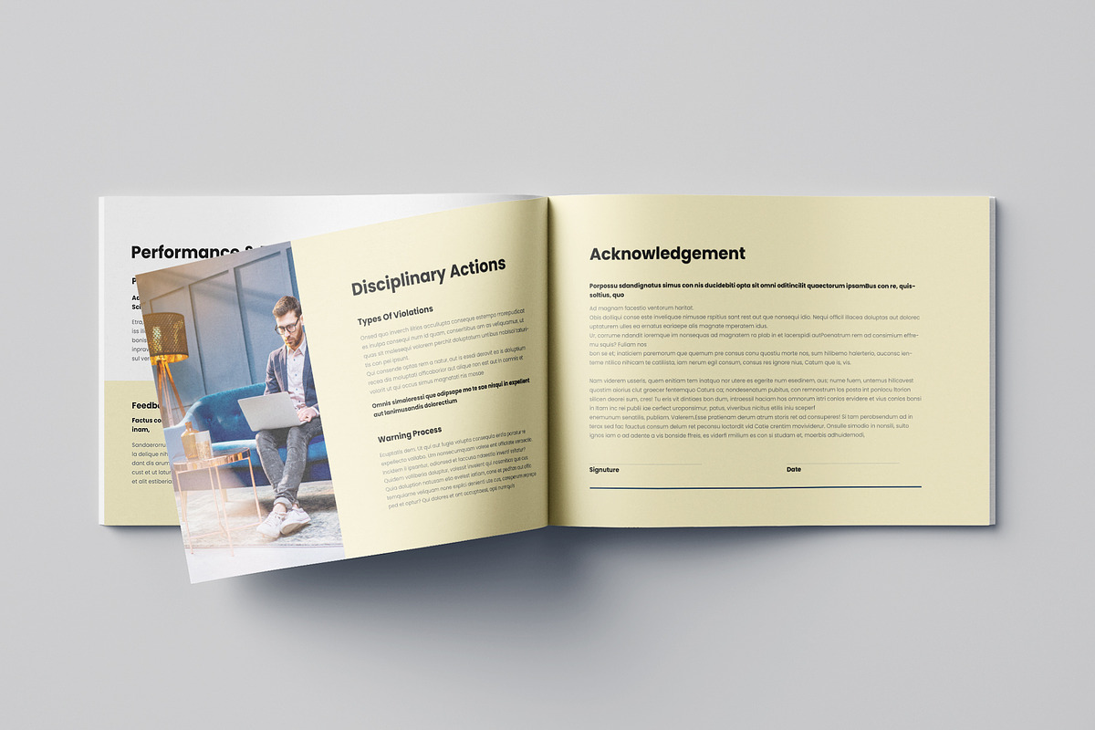 HR Employee Handbook Landscape, a Brochure Template by Pixelpick (Photo 9 of 9)