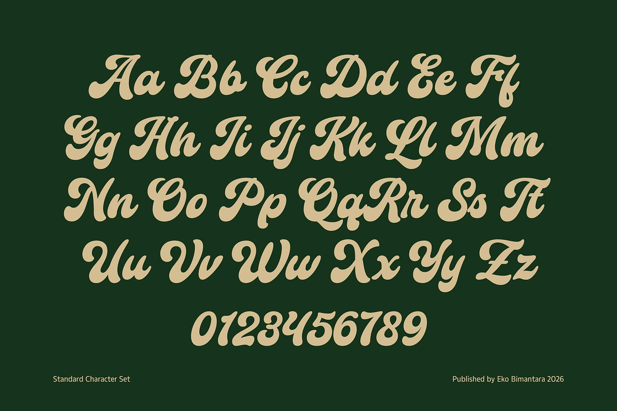 Maloha; Retro Display Script, a Script Font by Eko Bimantara (Photo 9 of 9)