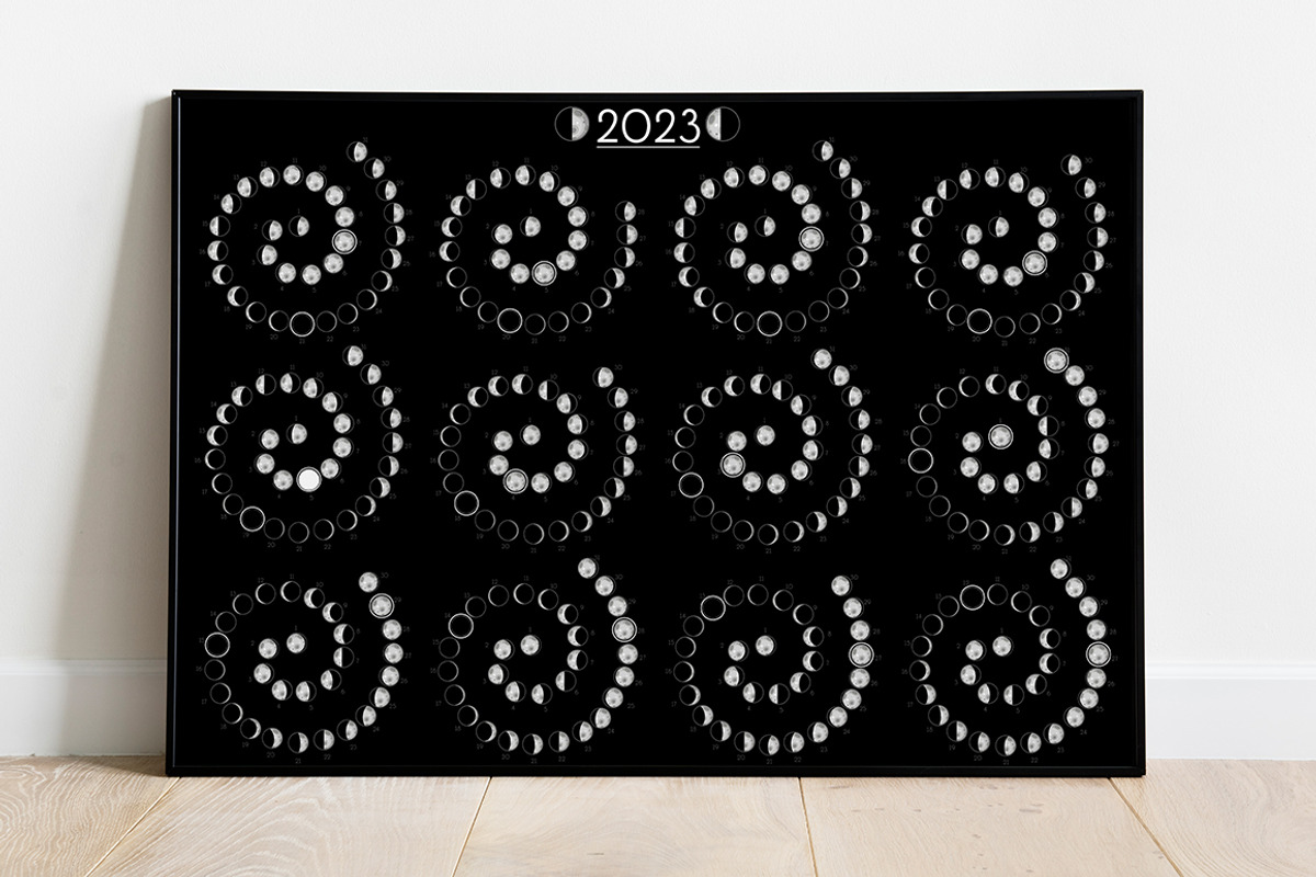 Moon Calendar 2023 Spiral, a Stationery Template by land art (Photo 7 of 7)
