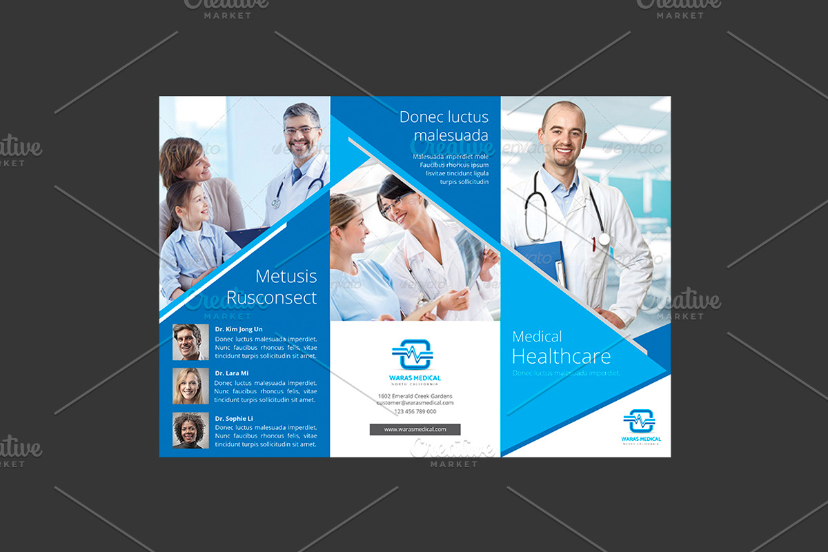 Medical Trifold Brochure, a Brochure Template by Saphari (Photo 8 of 9)