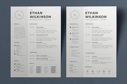Resume Ethan, a Resume Template by Astut