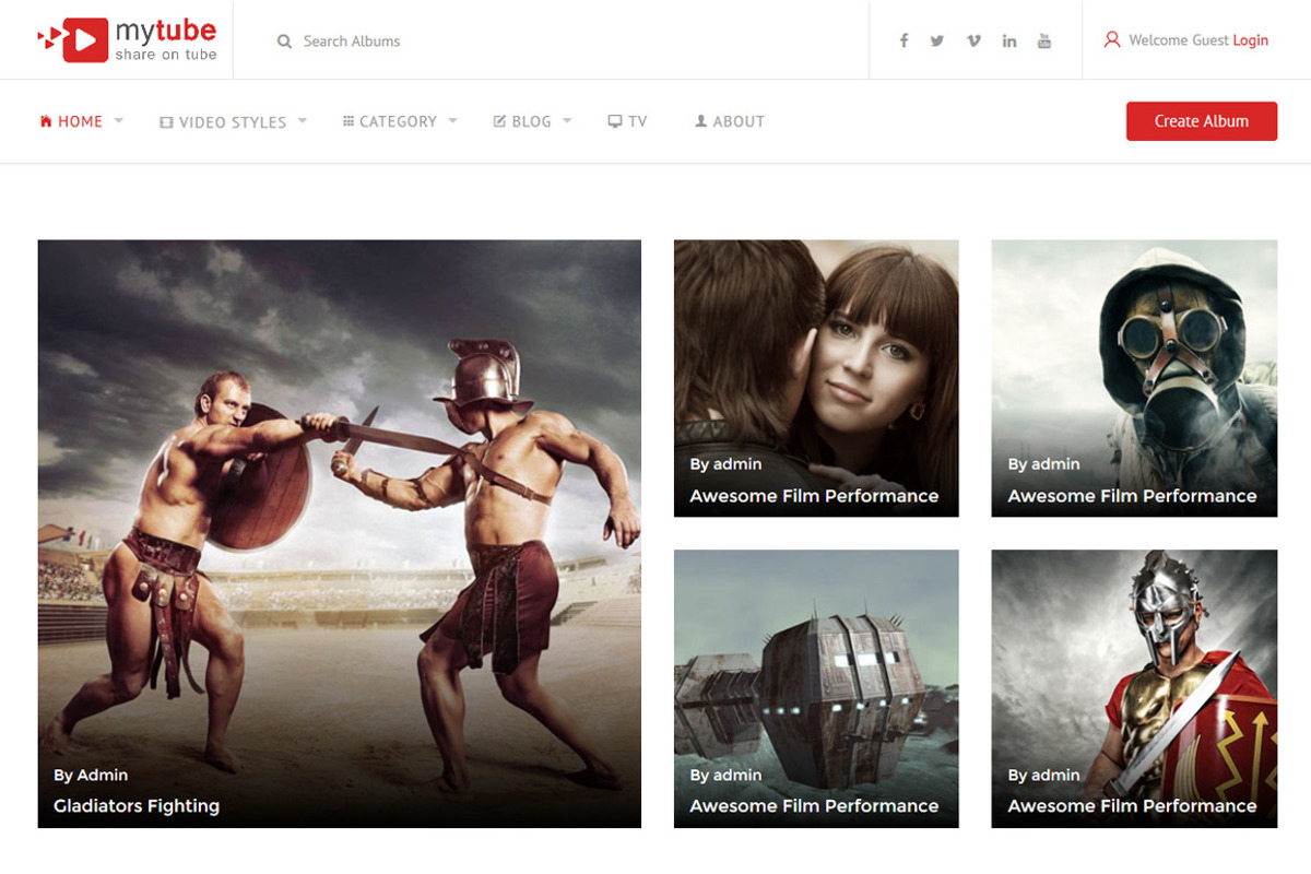 My Tube Video Theme HTML Template, a HTML Template by oLanding (Photo 2 of 6)