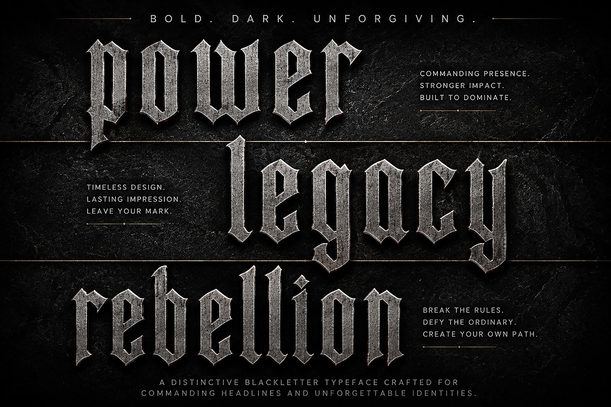 Gothic Blackletter Display Font, a Blackletter Font by Wow Magic (Photo 3 of 5)