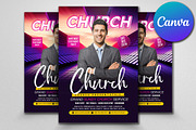 Church Flyer Canva Template, a Flyer Template by Psd Templates (Thumbnail 2 of 3)