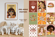 Flower Power - Retro Vectors, an Illustration by Twigs and Twine (Thumbnail 8 of 9)