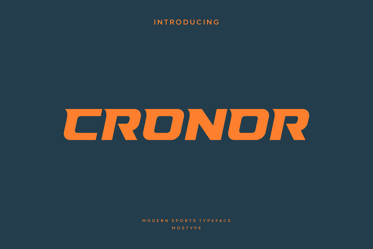 Cronor - Modern Sport Typeface, a Font by Letterna (Photo 1 of 4)