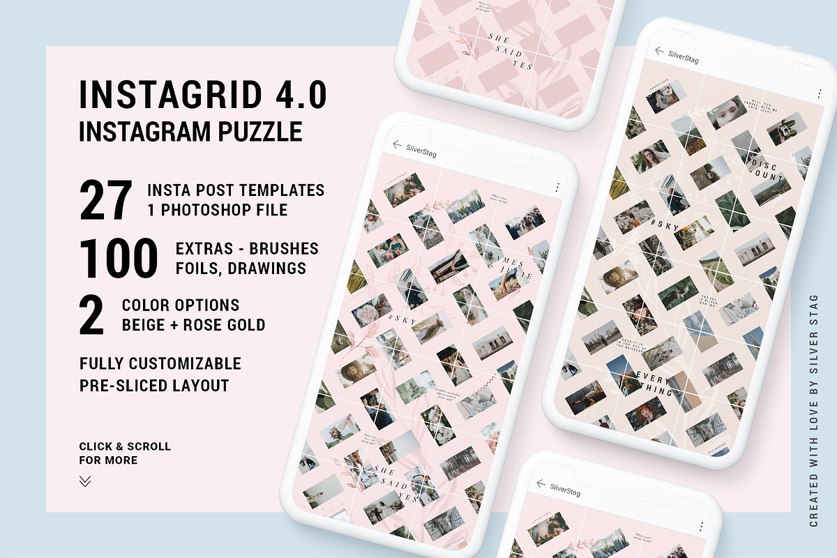 Insta Puzzle Bundle + FREE Updates, a Social Media Template by SilverStag Type Foundry (Photo 11 of 14)