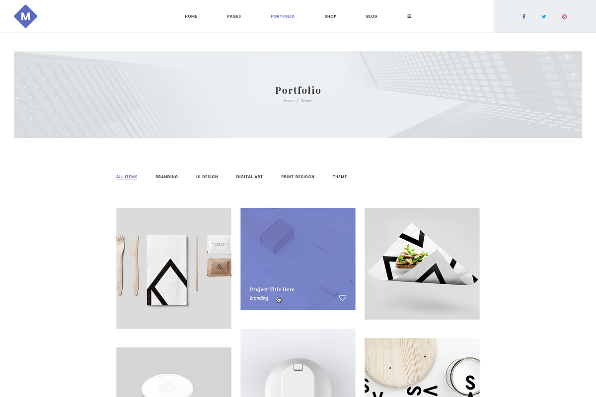 M - Minimal PSD Portfolio Template, a Landing Page Template by bigpsfan's SHOP (Photo 18 of 24)