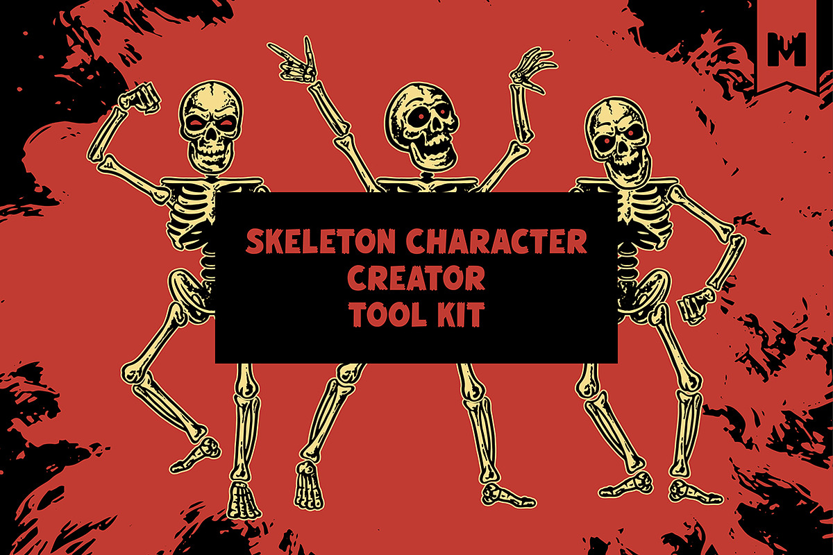 Skeleton Character Creator Kit, a Branding & Logo Template by Mutant Lagoon (Photo 1 of 12)