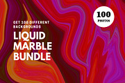 100 Liquid Marble Backgrounds Bundle, an Abstract Photo by bluevan (Thumbnail 1 of 8)