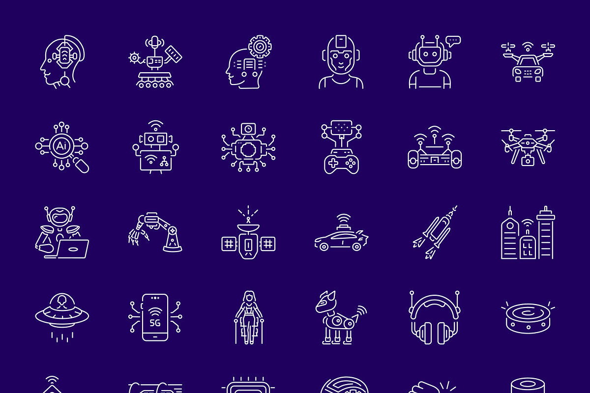 Tech and Innovation Icon Set, an Outline Icon by Prosymbols (Photo 7 of 7)