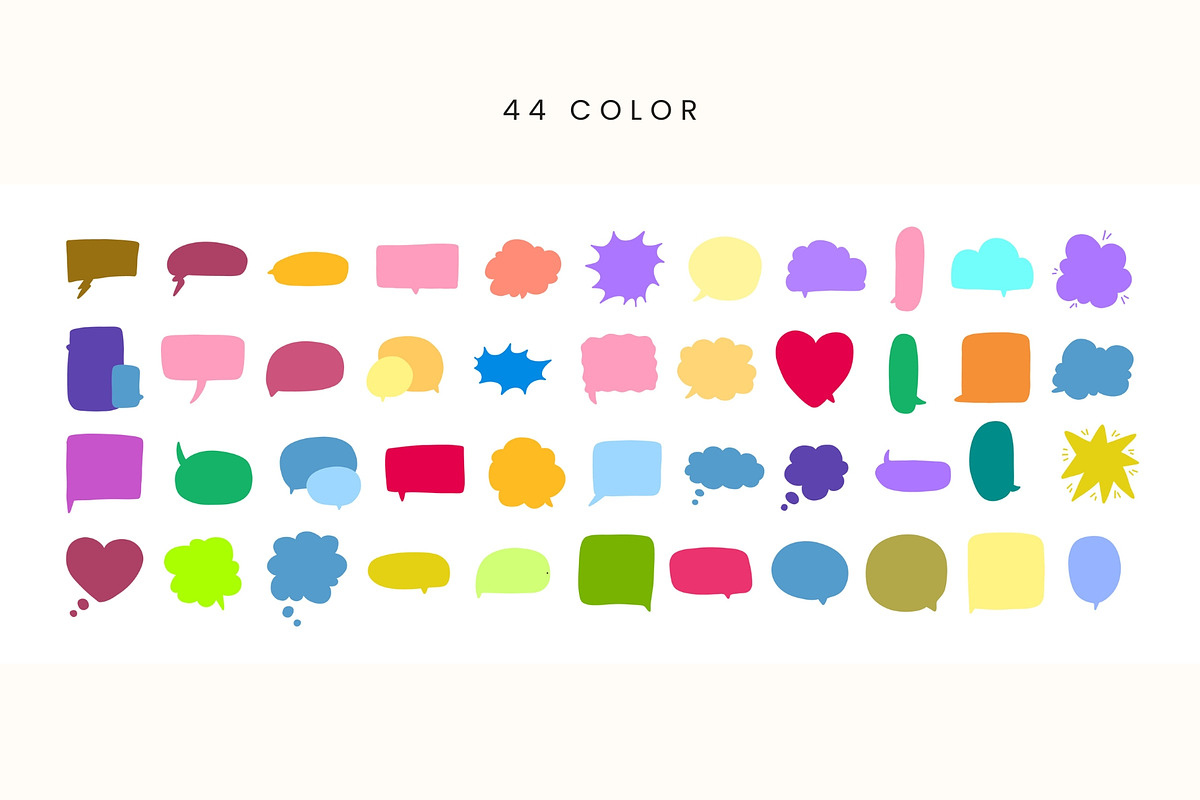 Speech Bubbles Set | 100% Hand Drawn, an Object Illustration by Kristina Chistiakova (Photo 4 of 4)