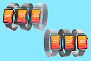 Apple Watch Design Mockup, a Wearable Device Mockup by illustrated (Thumbnail 10 of 10)