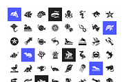 Water Animals Icons, a Solid Icon by Prosymbols (Thumbnail 6 of 6)