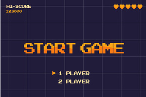 Start game screen. Retro arcade, a Technology Illustration by Stock-Smart-Start