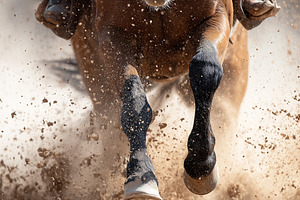 Dynamic close up of horse galloping, an Animal Photo by MistyDay