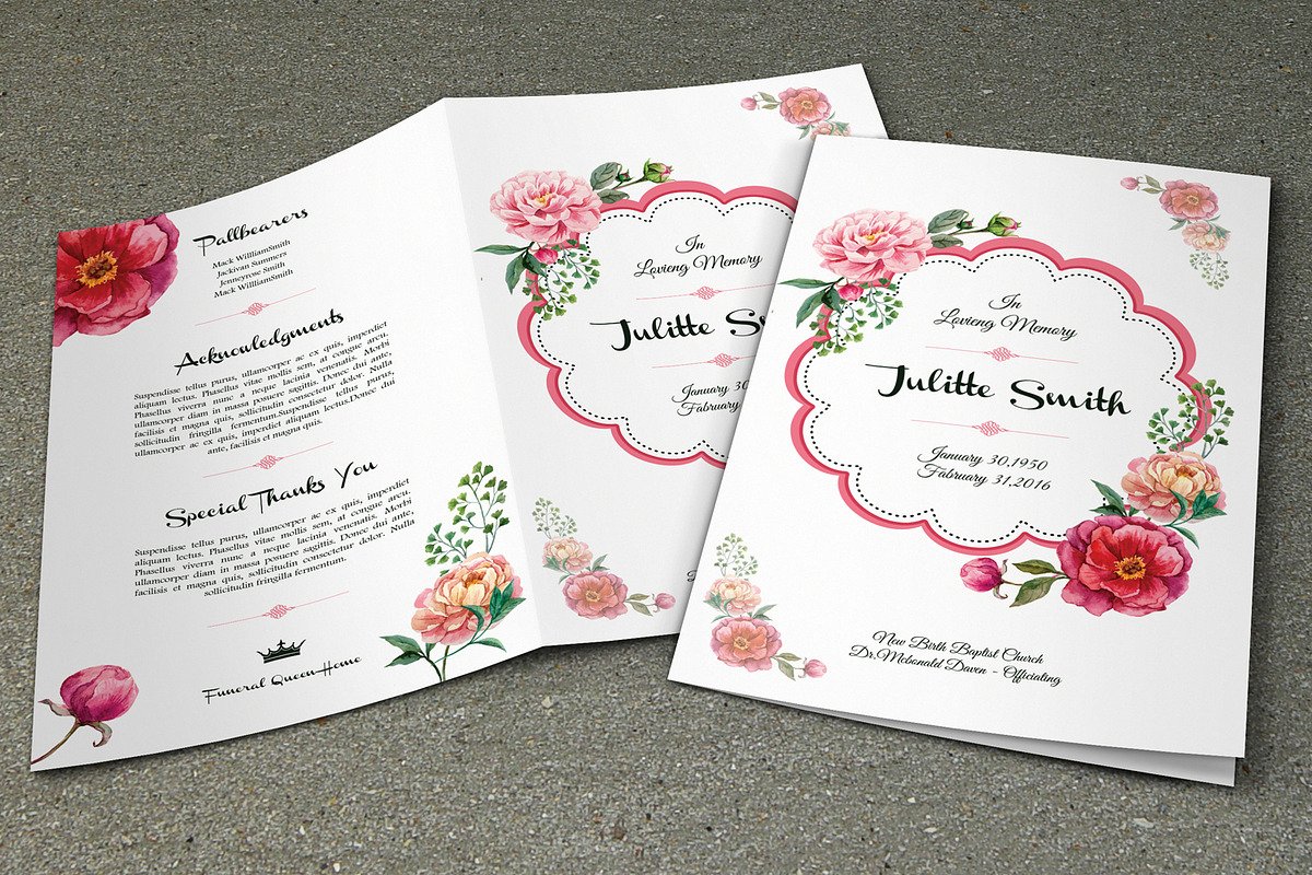 Funeral Program Template-V362, a Brochure Template by Template Shop (Photo 1 of 4)