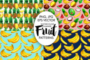 Watercolor Summer Patterns Fruits, a Pattern Graphic by Graphobia (Thumbnail 5 of 7)