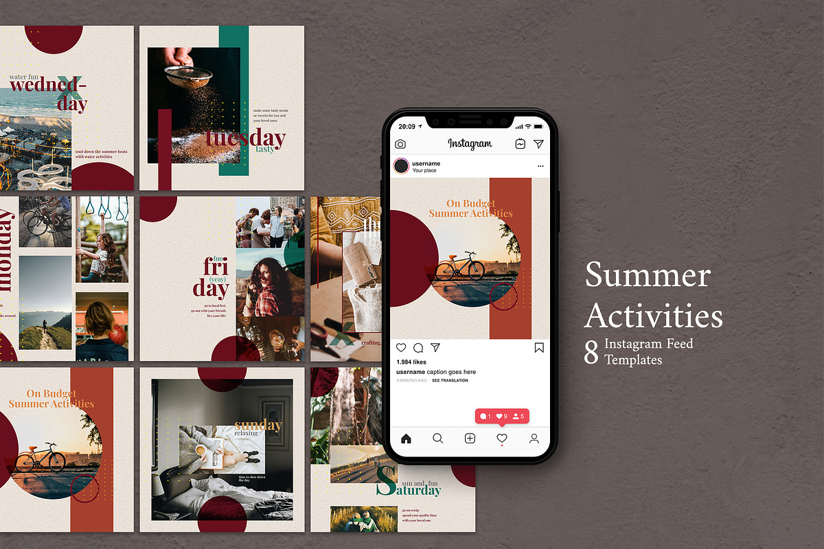 Summer Activities - Instagram Post, a Social Media Template by UnicodeID