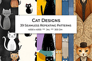Cat Retro Art Style Patterns, a Pattern Graphic by karenfoleyphoto (Thumbnail 1 of 9)