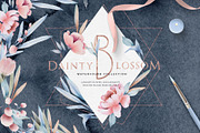 Watercolor Col. Dainty Blossom, a Texture Illustration by Inky Jar Design Studio (Thumbnail 1 of 13)