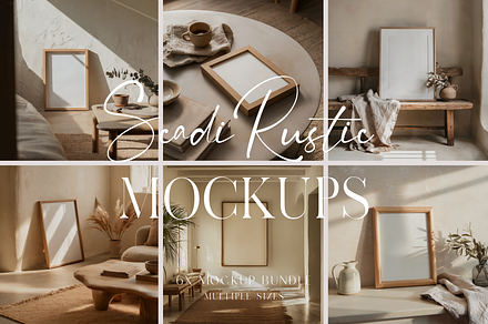 Scandi Rustic Frame Mockup Bundle