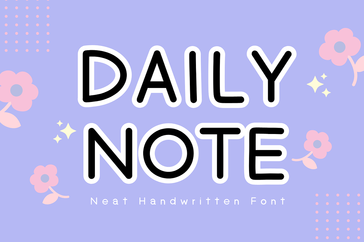 Daily Note - Neat Handwriting Font, a Handwritten Font by Kanink Studio (Photo 1 of 8)