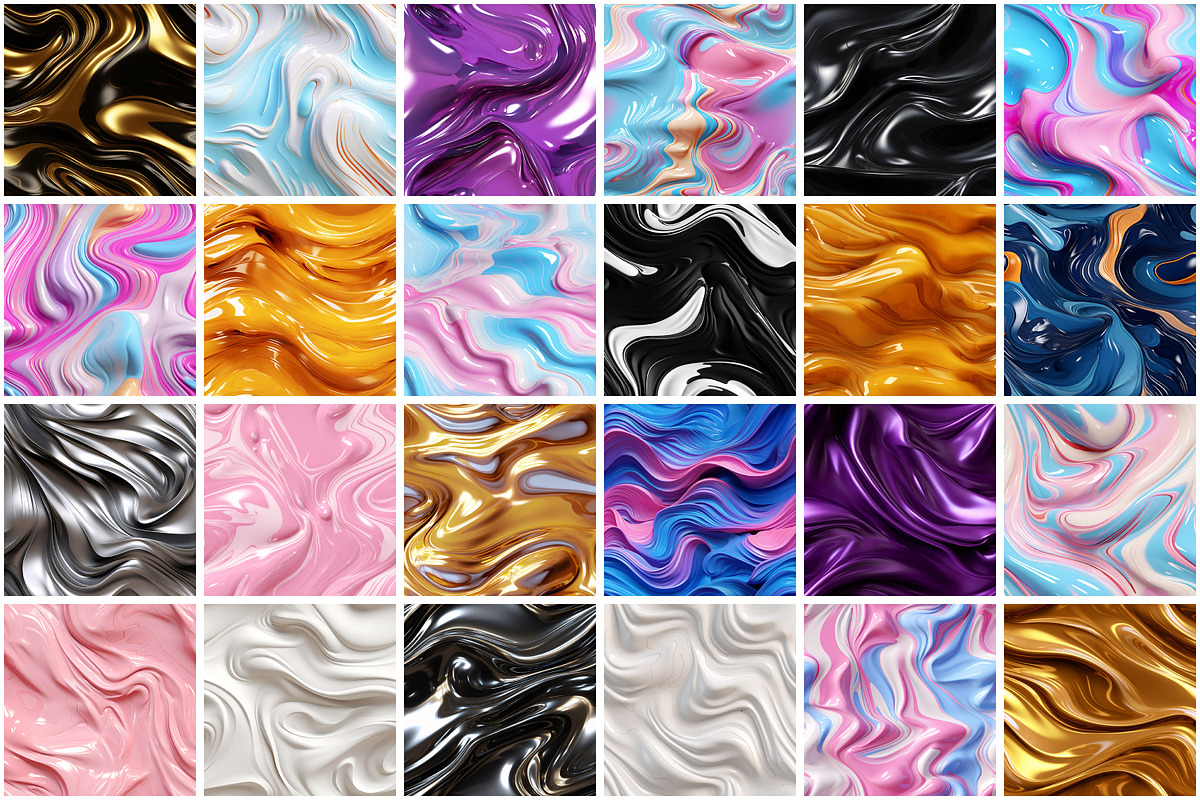 3D Liquid Seamless Pattern, a Pattern Graphic by Forhadx5 (Photo 6 of 21)
