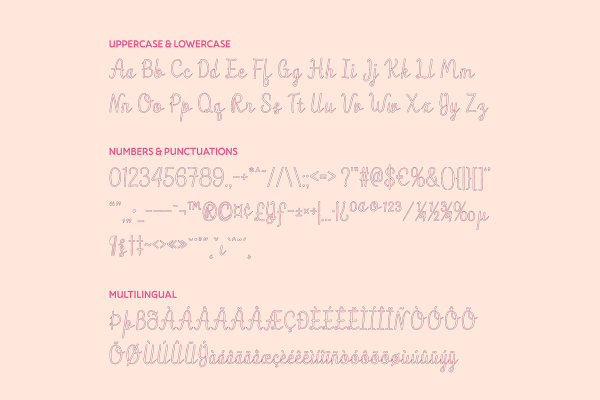 CS Royce Dashed, a Script Font by Craft Supply Co. (Photo 8 of 8)