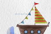 Watercolor Ocean Clipart, an Animal Illustration by Oleksandra Illustrates (Thumbnail 15 of 21)