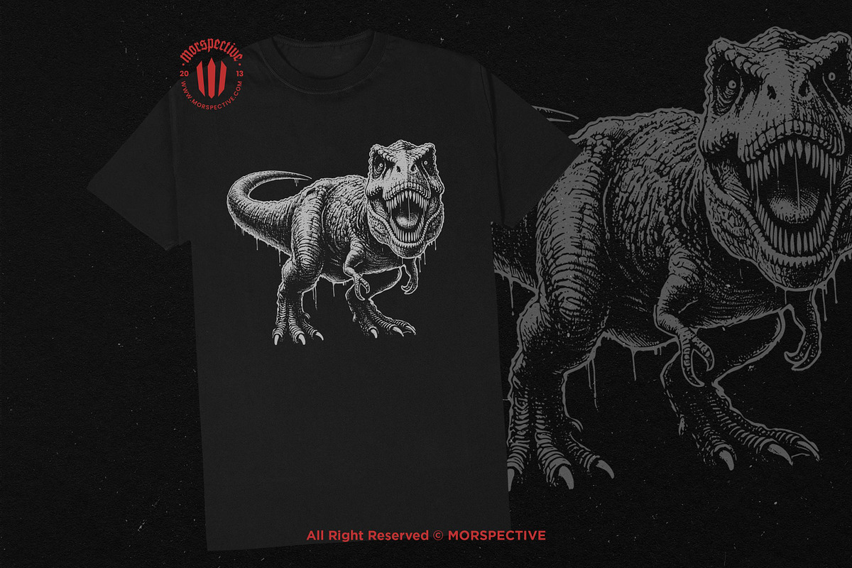 10 Bundle Dark Art T-Rex Dinosaur, an Illustration by Morspective (Photo 2 of 7)