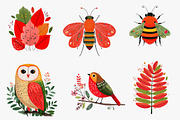 Fall Florals and Woodland Clipart, an Illustration by CreationArt (Thumbnail 5 of 6)